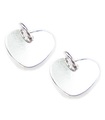 2er Pack gravierbares Herz kleine Charms aus Sterlingsilber ca. 10 mm