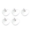 Lot de 5 petites breloques cœur à graver en argent sterling environ 10 mm