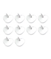 Lot de 10 petites breloques cœur à graver en argent sterling apx 10mm