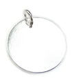 Engravable Disc sterling silver charm apx 16mm .925 x 1 Graveringsskivor