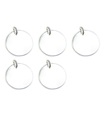 5er Pack gravierbare Scheibe Sterling Silber Charms ca. 16mm .925