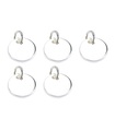 Pack de 5 breloques disque à graver en argent sterling apx 12mm .925