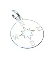 Kompass Sterling Silber Charm .925 x 1 NSEW Travel & Direction Charms