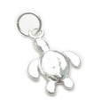 TINY Turtle charm i sterling silver .925 x 1 Turtles berlocker