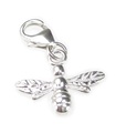 Abeille sur clip 9 mm petite breloque en argent sterling .925 x 1 Breloques abeilles