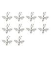 Pack of 10 Bees small sterling silver charms .925 Bee charm