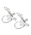 Pack of 2 Lizards small sterling silver charms .925 Lizard Gecko