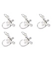 Confezione da 5 lucertole piccoli ciondoli in argento sterling .925 Lucertola Geco