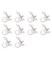 Pack of 10 Lizards small sterling silver charms .925 Lizard Gecko