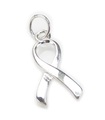 Ciondolo in argento sterling nastro di consapevolezza .925 x 1 ciondoli Charity Ribbons