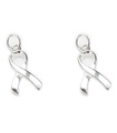 Pack of 2 Awareness Ribbons small sterling silver charms .925