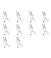 Packung mit 10 Awareness Ribbons kleine Sterling Silber Charms .925