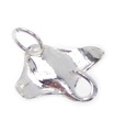 Förpackning med 2 Manta Rays berlocker i sterling silver .925 Mantas Ray charm