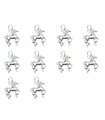 Pack de 10 petites breloques cheval en argent sterling .925x 1 breloque chevaux