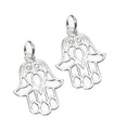 Confezione da 2 ciondoli in argento sterling Mano di Hamsa .925 Charm di protezione