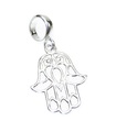 Charm in argento sterling mano di Hamsa .925 x 1 perline di protezione