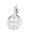 Button Kleiner Sterling Silber Charm .925 x 1 Buton & Buttons Charms