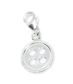 Button-on-Clip klein Sterling Silber Charm .925 x1 Buttons Charms