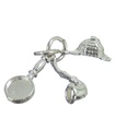 Charm en argent sterling en 3 parties Sherlock Holmes .925 Homes Detective charms