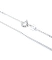 Collana a catena a cordolo fine in argento sterling da 14 pollici, 925 x 1 catene