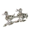 Patos broche de plata de ley engastado con marcasita .925 x 1 Broches de pato