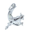 Mucca ha saltato sopra la luna charm in argento sterling .925 x 1 mucche lune charms