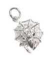 Spider on web sterling silver charm .925 x 1 spiders webs charms