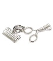 Peigne et ciseaux charme en argent sterling .925 x 1 charmes de coiffure