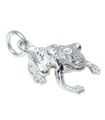 Frog - Toad moving sterling silver charm .925 x 1 frogs - toads charms