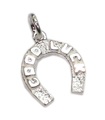 Portafortuna in argento sterling a ferro di cavallo .925 x 1 portafortuna