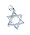 Davidstern Sterling Silber Charm .925 x 1 Religiöse und Heilige Charms