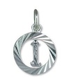 Bokstav I Initial .925 silver charm hänge x1 initialer charms Range10