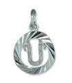 Letter U Initial .925 silver charm hänge x1 initialer charms Range10