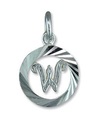 Letter W Initial .925 silver charm pendant x1 initials charms Range10