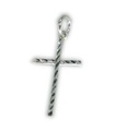 Charm cruz de plata de ley - colgante talla diamante .925 x 1 Cruces de Cristo