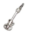 Ciondolo in argento sterling per chitarra .925 x 1 ciondoli musicali