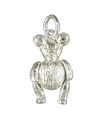 Teddy Bear - Charm de plata de ley con brazos y piernas móviles .925 x 1 charms