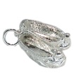 Charm colgante de plata de ley con zapatos de ballet .925 x1 Charms de bailarina de ballet