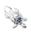 Tortuga - Charm de plata de ley con forma de tortuga .925 x 1 Charms de tortugas