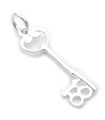 18th Birthday Key charm i sterling silver .925 x 1 Charms för födelsedagar