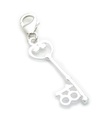 18th birthday key on clip sterling silver charm .925 x 1 charms