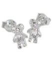 Teddybear Teddy Bear Boucles d'oreilles en argent sterling .925 x 1 paire