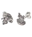 Boucles d'oreilles grenouilles en argent sterling .925 x 1 paire de boucles d'oreilles grenouilles