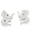 Orecchini a bottone in argento sterling elefante .925 x 1 paio di elefanti