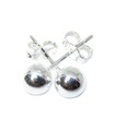 Boucles d'oreilles boule en argent sterling 5 mm .925 x 1 paire de clous perle