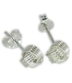 Woolmark Knot sterling zilveren oorknopjes .925 x 1 paar knopen studs