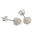 Boucles d'oreilles en argent sterling Woolmark Knot .925 x 1 paire de clous de nœuds