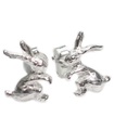 Orecchini a lobo in argento sterling coniglio .925 x 1 paio di borchie conigli