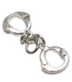 Charm in argento sterling con manette .925 x1 paio di ciondoli per le forze dell'ordine della polizia