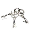 ILY Keys - Dije de plata de ley I Love You .925 x 1 amuletos de amor